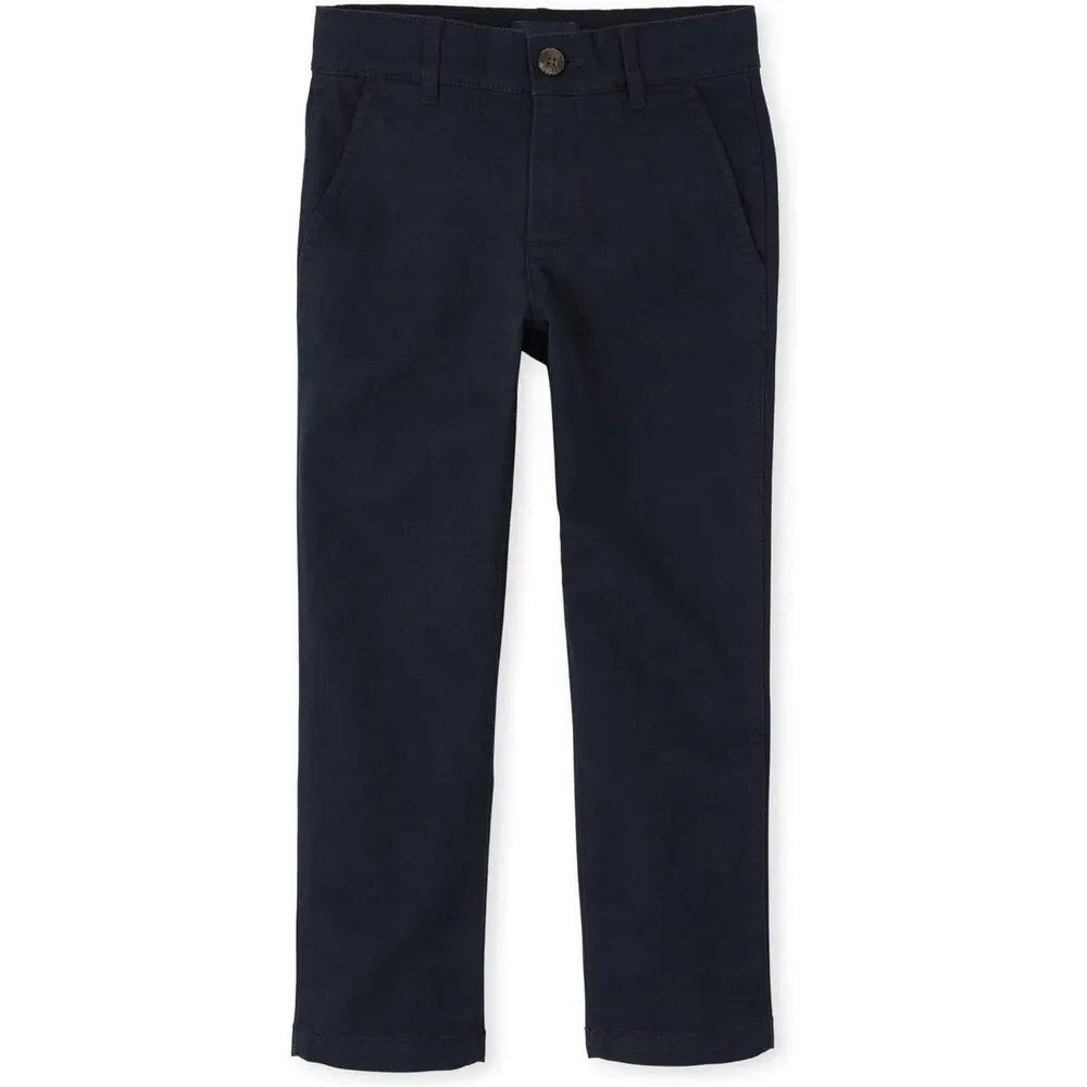 Children's Place Navy Blue Skinny Stretch Chino Uniform Pants Boys Size 16